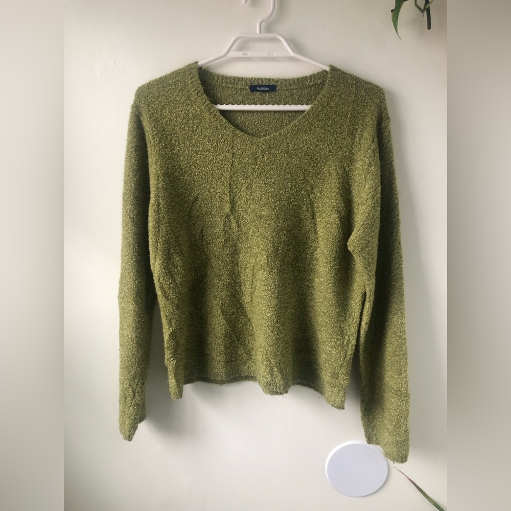 Vintage fuzzy green sweater